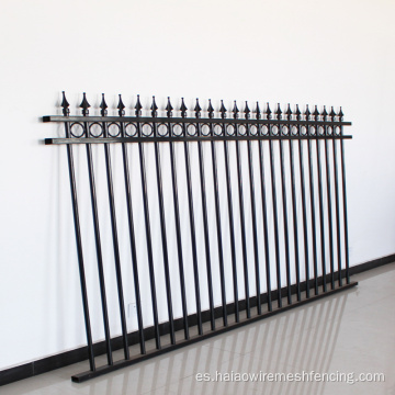 Paneles de valla de hierro forjado victoriano negro barato sólido